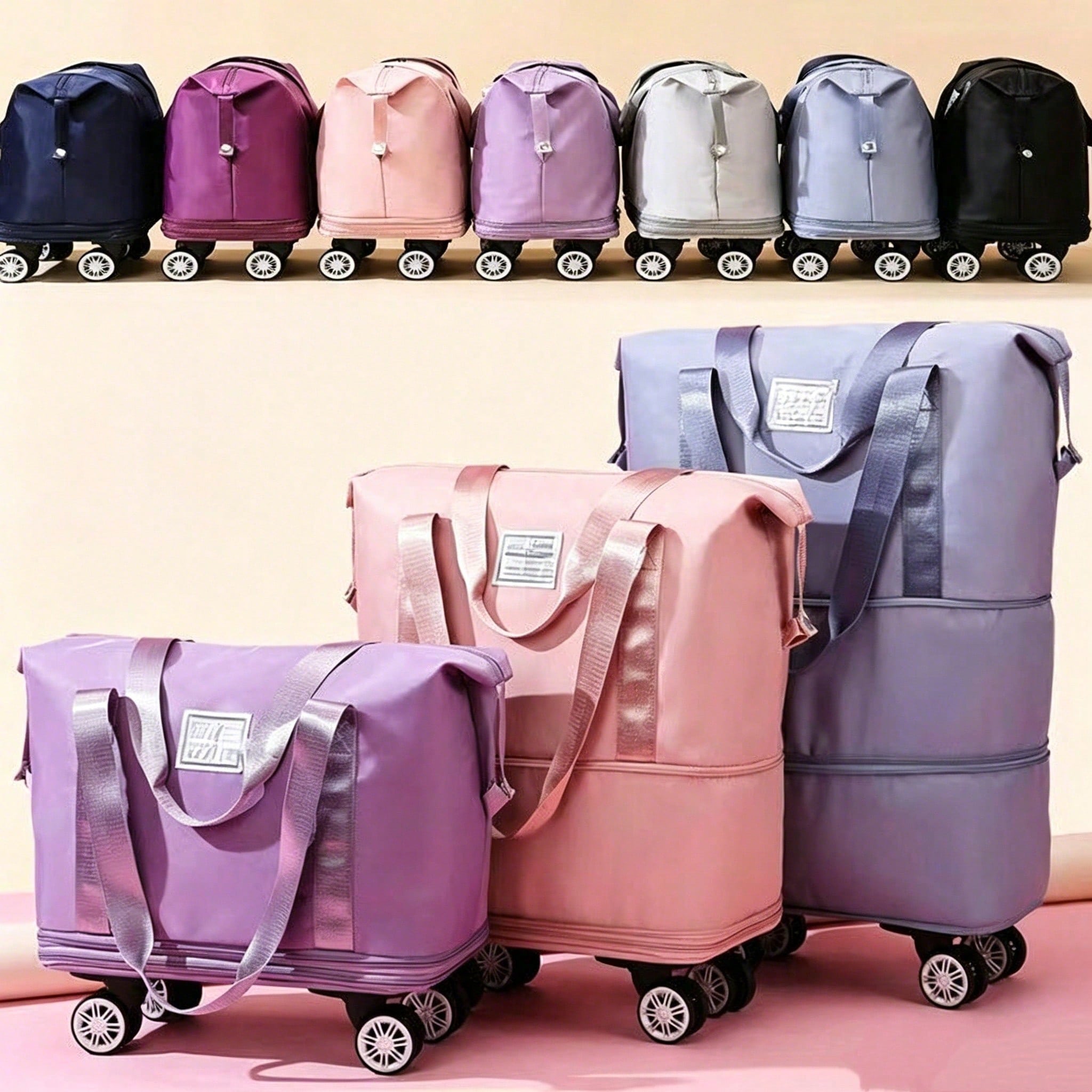 Foldable Rolling Luggage Bag - Erweiterbare Rolltasche, die sich in einen