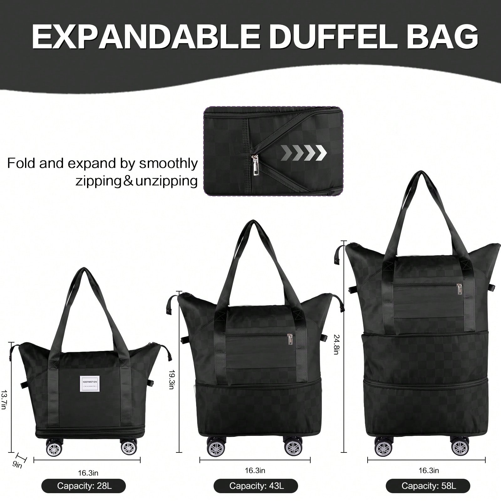 Erweiterbare Rolltasche, die s – Foldable Rolling Luggage Bag Bewertung und Preis