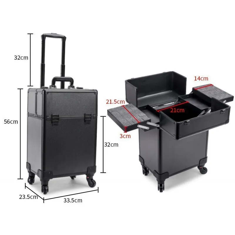 Rollender Kosmetik-Koffer-Orga – Luggage Bewertung und Preis
