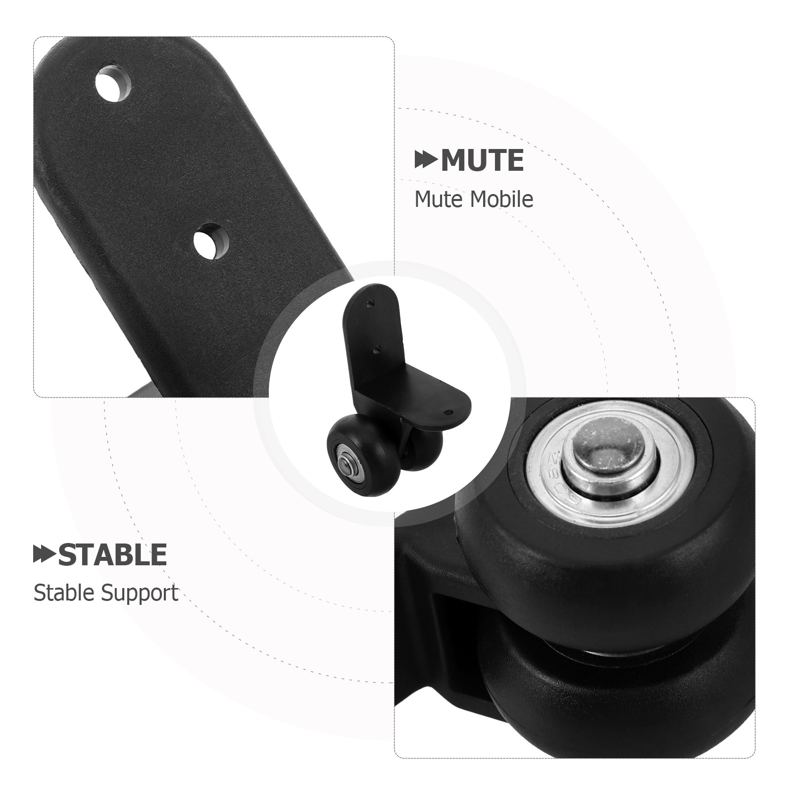 1 Paar robuste Lenkrollen für  – Silent Replacement Luggage Wheels Bewertung und Preis